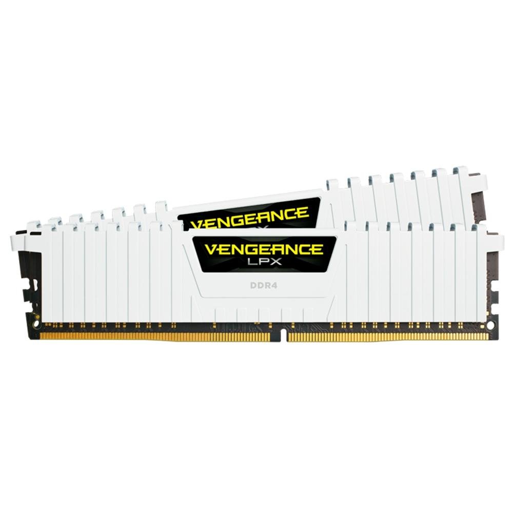Memória RAM Corsair Vengeance LPX, 16GB (2x8GB), 3000MHz, DDR4, CL16, Branco - CMK16GX4M2D3000C16W Memória RAM Corsair Vengeance LPX, 16GB (2x8GB), 3000MHz, DDR4, CL16, Branco - CMK16GX4M2D3000C16W
