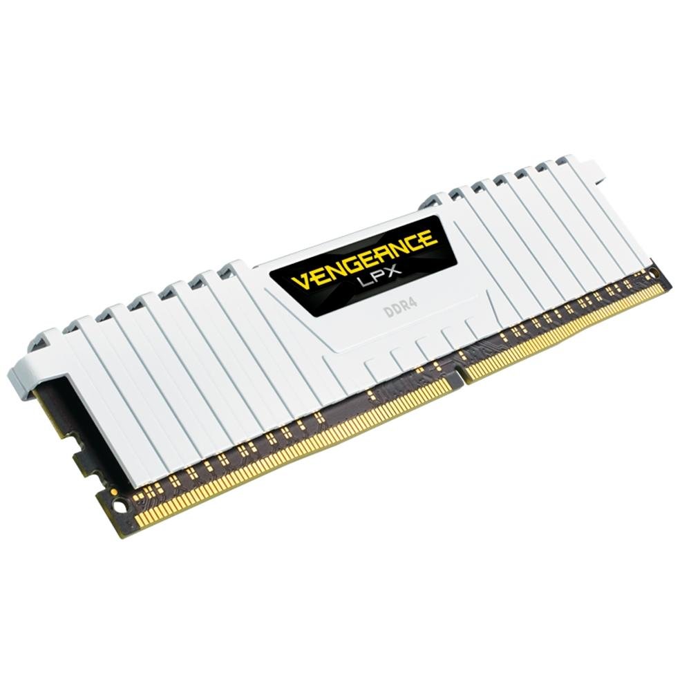 Memória RAM Corsair Vengeance LPX, 16GB (2x8GB), 3000MHz, DDR4, CL16, Branco - CMK16GX4M2D3000C16W Memória RAM Corsair Vengeance LPX, 16GB (2x8GB), 3000MHz, DDR4, CL16, Branco - CMK16GX4M2D3000C16W