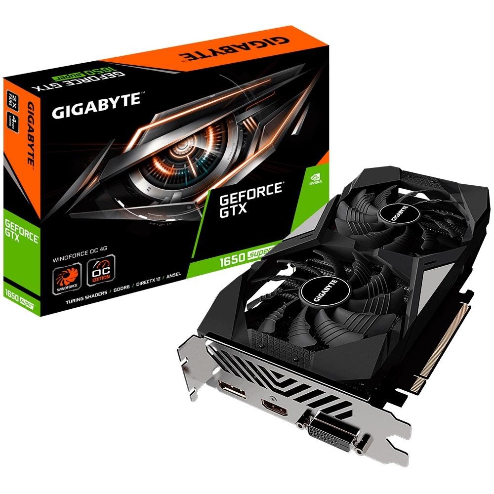 Placa de Vídeo Gigabyte NVIDIA GeForce GTX 1650 Super Windforce OC 4G, GDDR6 - GV-N165SWF2OC-4GD Placa de Vídeo Gigabyte NVIDIA GeForce GTX 1650 Super Windforce OC 4G, GDDR6 - GV-N165SWF2OC-4GD