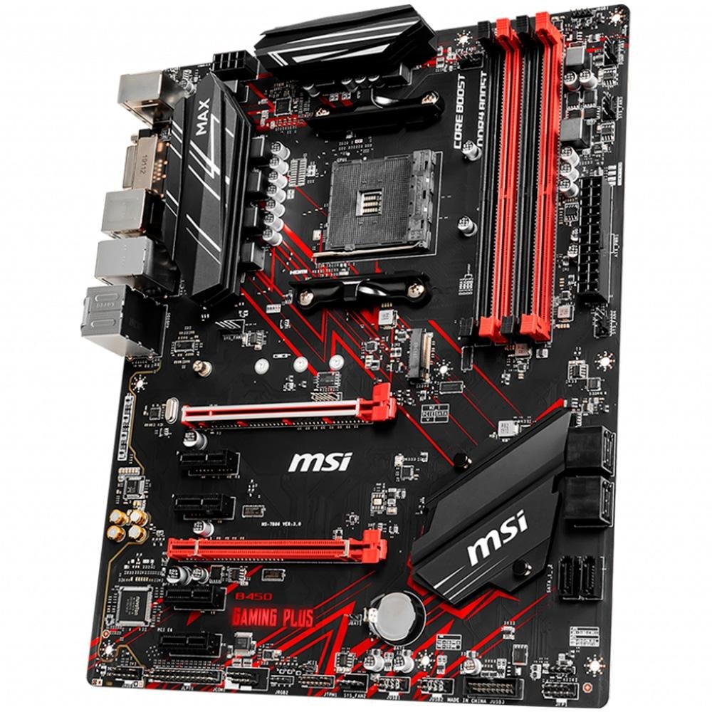 Imagem 2 de 6 do produto Placa-Mãe MSI B450 Gaming Plus Max p/ AMD AM4, ATX, DDR4