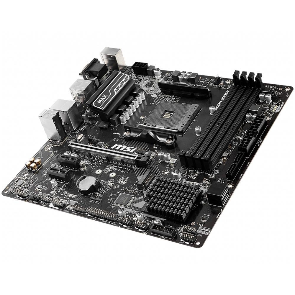 Placa-Mãe MSI B450M Pro-VDH Max p/ AMD AM4, m-ATX, DDR4, Preto - B450M PRO-VDH MAX Placa-Mãe MSI B450M Pro-VDH Max p/ AMD AM4, m-ATX, DDR4, Preto - B450M PRO-VDH MAX