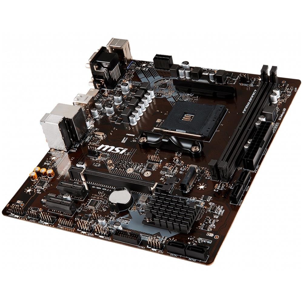 Imagem 4 de 6 do produto Placa-Mãe MSI B450M Pro-M2 V2 p/ AMD AM4, m-ATX, DDR4