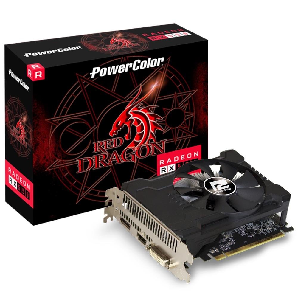Placa de Vídeo PowerColor Red Dragon AMD Radeon RX 550 OC, 4GB, GDDR5 - AXRX 550 4GBD5-DHA/OC Placa de Vídeo PowerColor Red Dragon AMD Radeon RX 550 OC, 4GB, GDDR5 - AXRX 550 4GBD5-DHA/OC