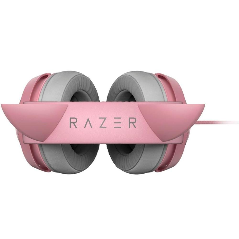 Headset Gamer Gatinho Razer Kraken Kitty, Chroma, USB, Som Surround 7.1, Drivers 50mm, Quartz Pink - RZ04-02980200-R3M1