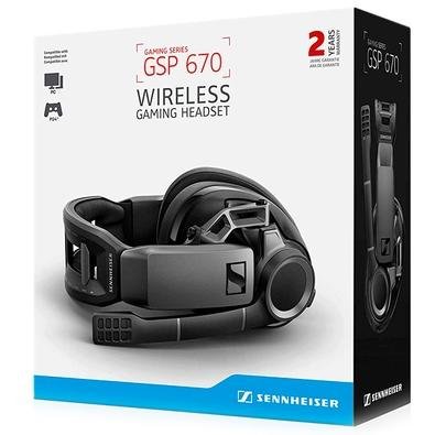 Headset Sem Fio Gamer Epos Sennheiser GSP 670 Wireless e Bluetooth Som Surround 7.1 508351 KaBuM