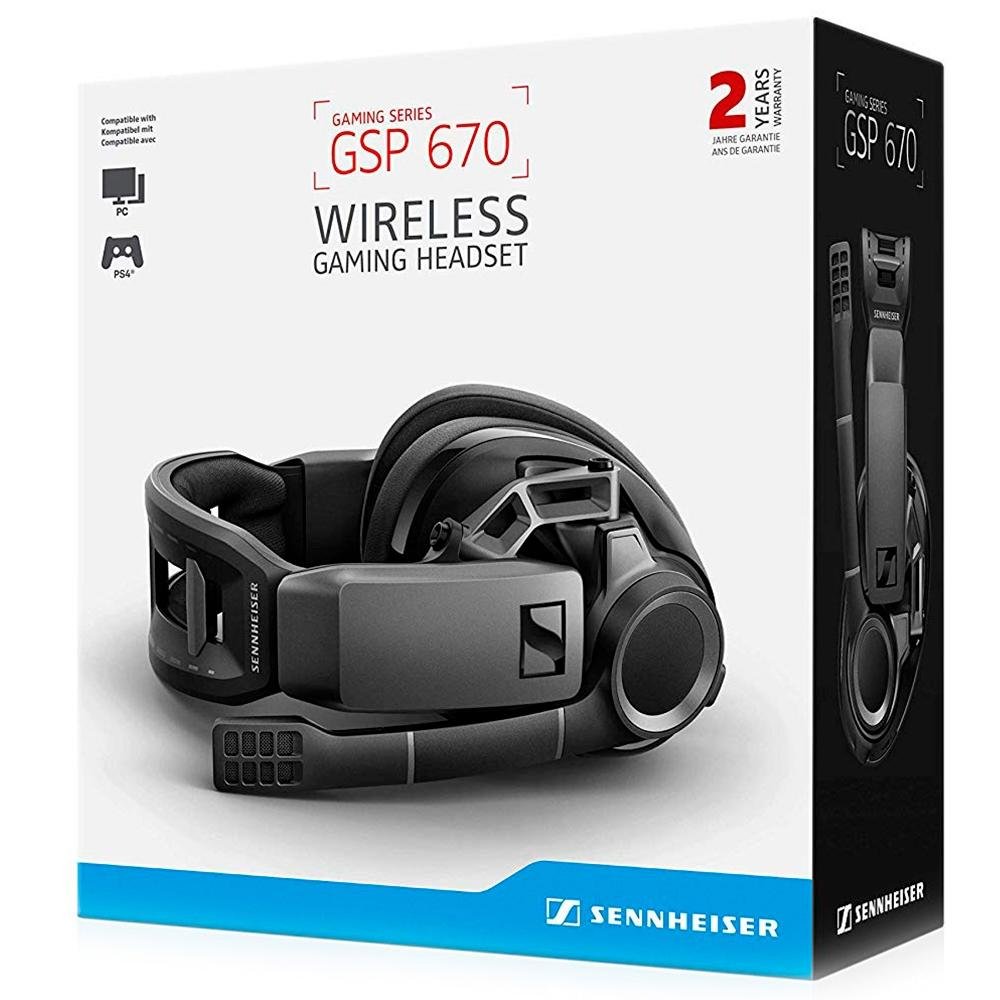 Headset Sem Fio Gamer Epos Sennheiser GSP 670, Wireless e
