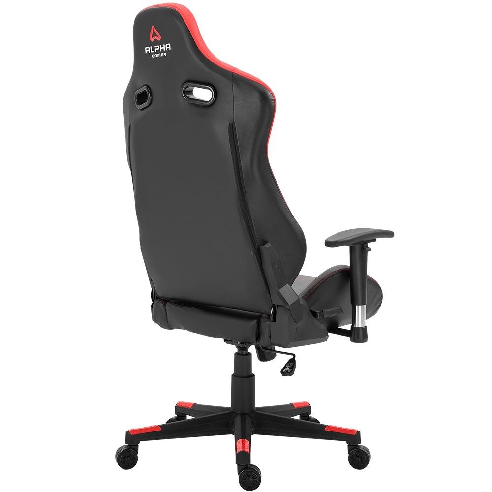 Cadeira Gamer Alpha Gamer Zeta, Até 120 Kg, Preto e Vermelho - AGZETA-BK-R - view 6