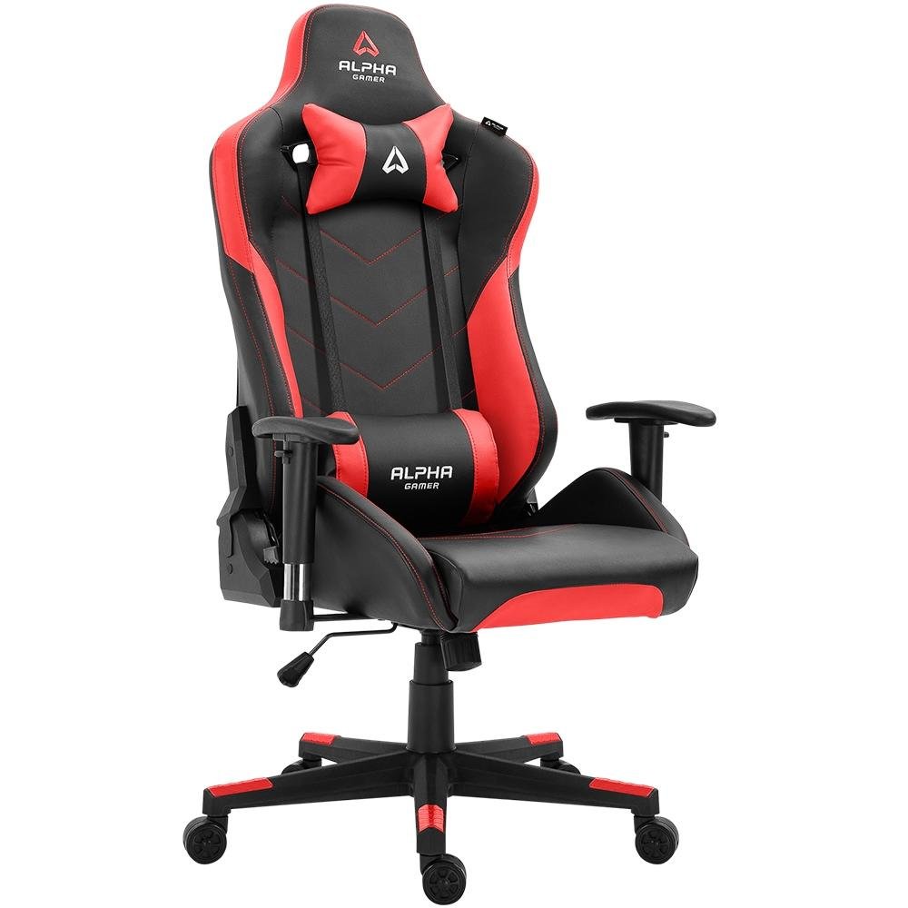 Cadeira Gamer Alpha Gamer Zeta, Até 120 Kg, Preto e Vermelho - AGZETA-BK-R - view 3