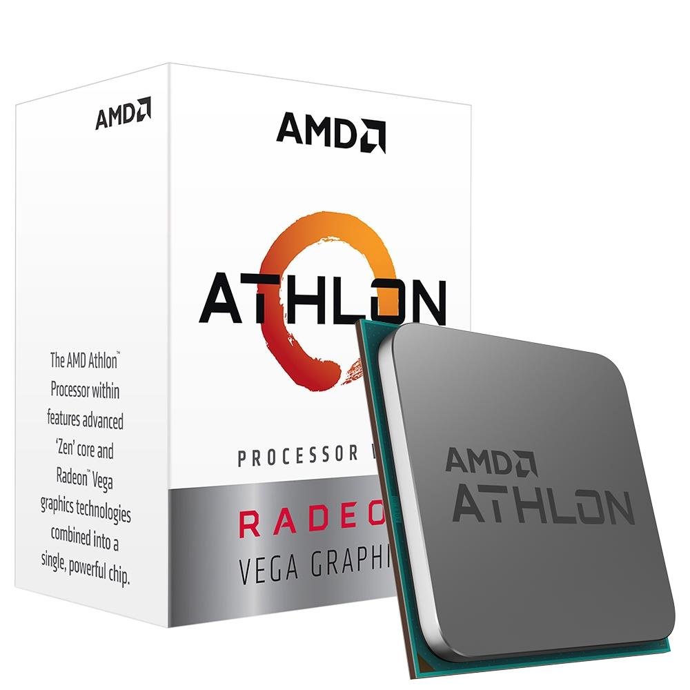 Processador AMD Athlon 3000G Two Core, 3500MHz, Cache 5MB, 2 Núcleos, 4 Threads, AM4 - YD3000C6FHBOX