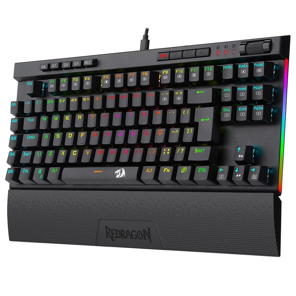 Teclado Mecânico Gamer Redragon Magic Wand Pro K587, RGB, Switch Redragon Blue, ABNT 2 - K587 Teclado Mecânico Gamer Redragon Magic Wand Pro K587, RGB, Switch Redragon Blue, ABNT 2 - K587