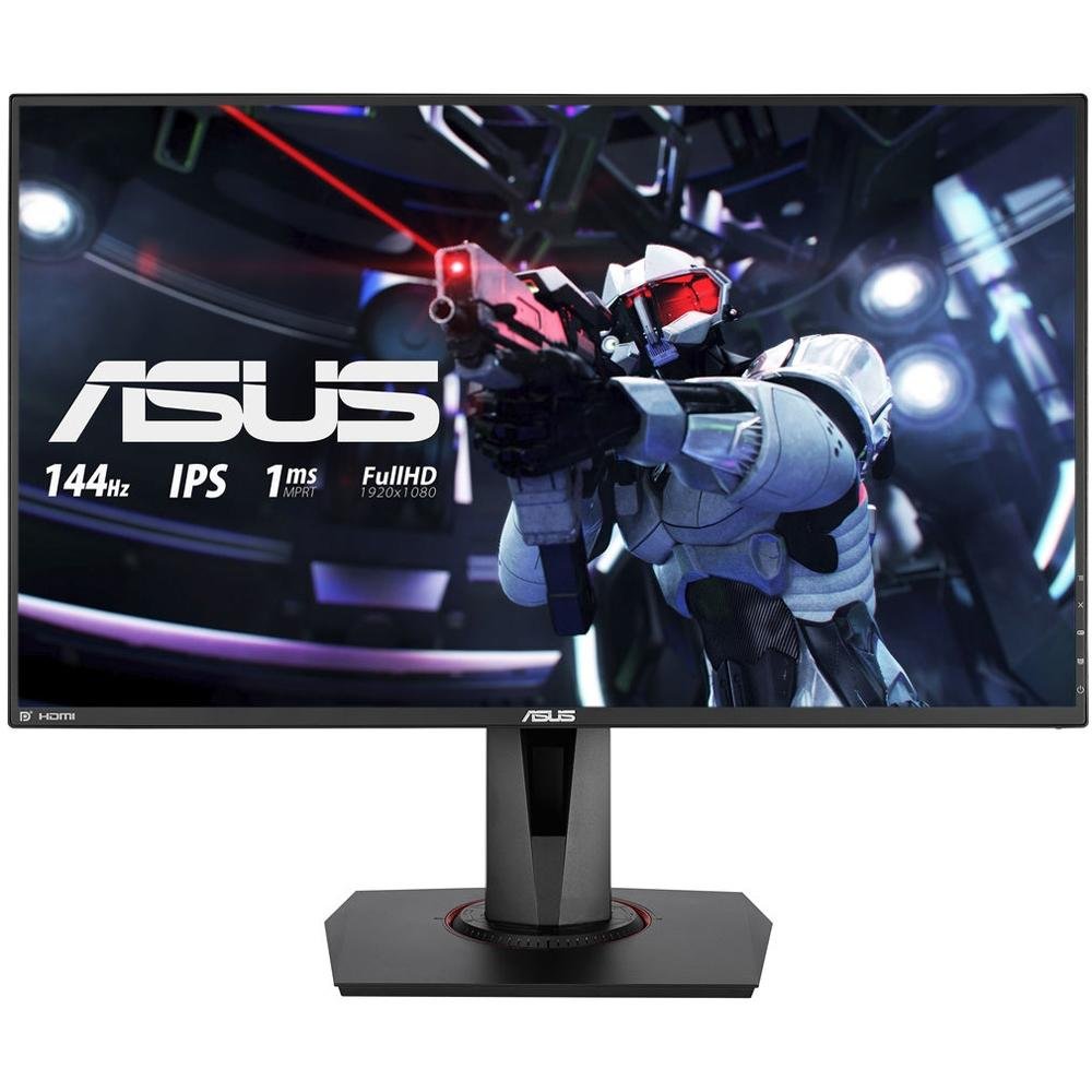 Imagem 2 de 13 do produto Monitor Gamer Asus 27' IPS, Wide, 144 Hz, Full HD, 1ms, Adaptive Sync, 99% sRGB, HDMI/DisplayPort, Ajuste de Altura, Vesa, Som - VG279Q