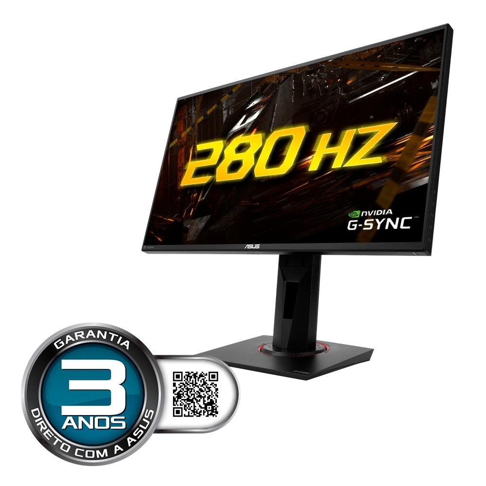 Monitor Gamer Asus TUF 24.5' IPS, Wide, 280 Hz, Full HD, 1ms, FreeSync, HDR, 99% sRGB, HDMI/DisplayPort, Ajuste de Altura, Vesa - VG259QM
