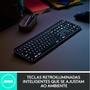 Teclado sem fio Logitech MX Keys com Iluminação Inteligente, USB Unifying ou Bluetooth e Bateria Recarregável, ANSI - 920-009297