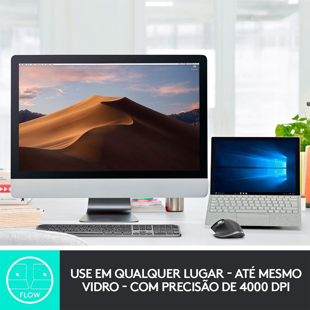 Teclado sem fio Logitech MX Keys com Iluminação Inteligente, USB Unifying ou Bluetooth e Bateria Recarregável, ANSI - 920-009297 Teclado sem fio Logitech MX Keys com Iluminação Inteligente, USB Unifying ou Bluetooth e Bateria Recarregável, ANSI - 920-009297