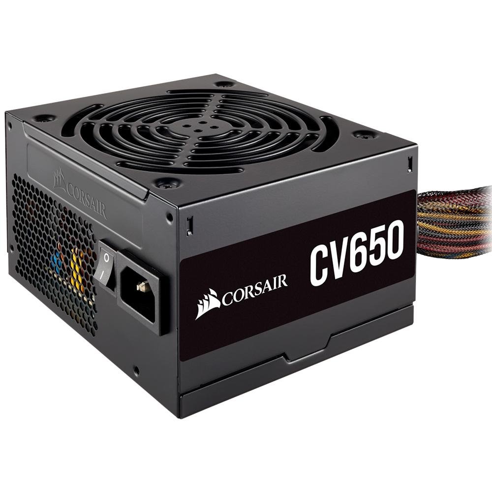 Imagem 2 de 7 do produto Fonte Corsair CV650, 650W, 80 Plus Bronze, PFC Ativo, Com Cabo, Preto - CP-9020211-BR