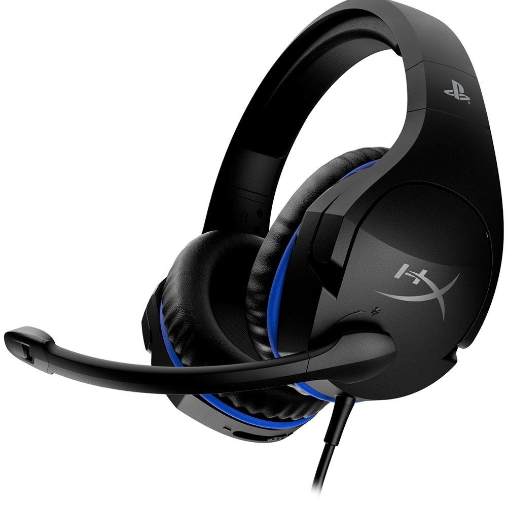 Headset Gamer HyperX Cloud Stinger, Drivers 50mm, PS5 e PS4, P3, Preto e Azul - HX-HSCSS-BK/AM Headset Gamer HyperX Cloud Stinger, Drivers 50mm, PS5 e PS4, P3, Preto e Azul - HX-HSCSS-BK/AM
