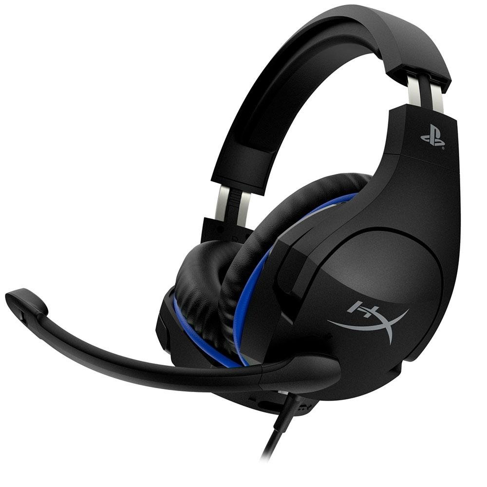 Headset Gamer HyperX Cloud Stinger, Drivers 50mm, PS5 e PS4, P3, Preto e Azul - HX-HSCSS-BK/AM Headset Gamer HyperX Cloud Stinger, Drivers 50mm, PS5 e PS4, P3, Preto e Azul - HX-HSCSS-BK/AM