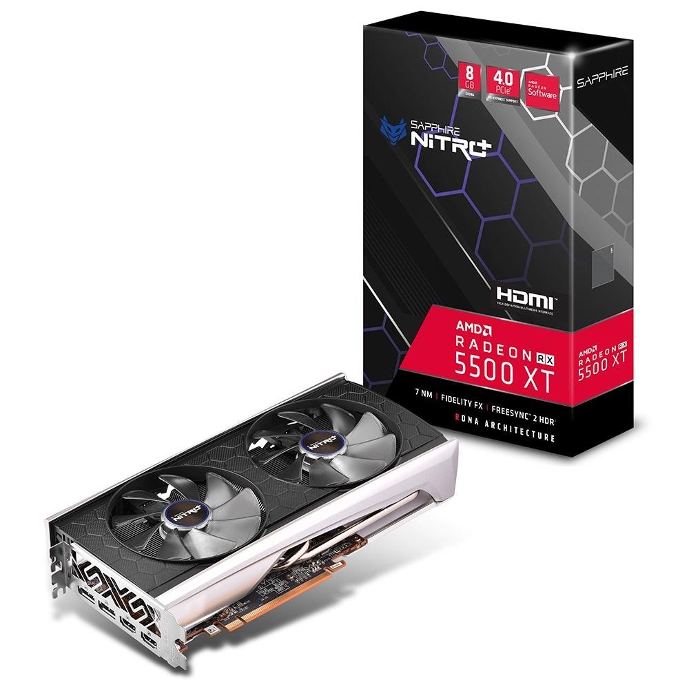 美品　SAPPHIRE NITRO+ RADEON RX5500XT 8G placa-de-video-sapphire-nitro-