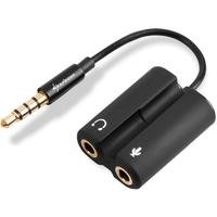 Adaptador de Áudio P3 para 2 P2, Sharkoon, Preto- PMP35