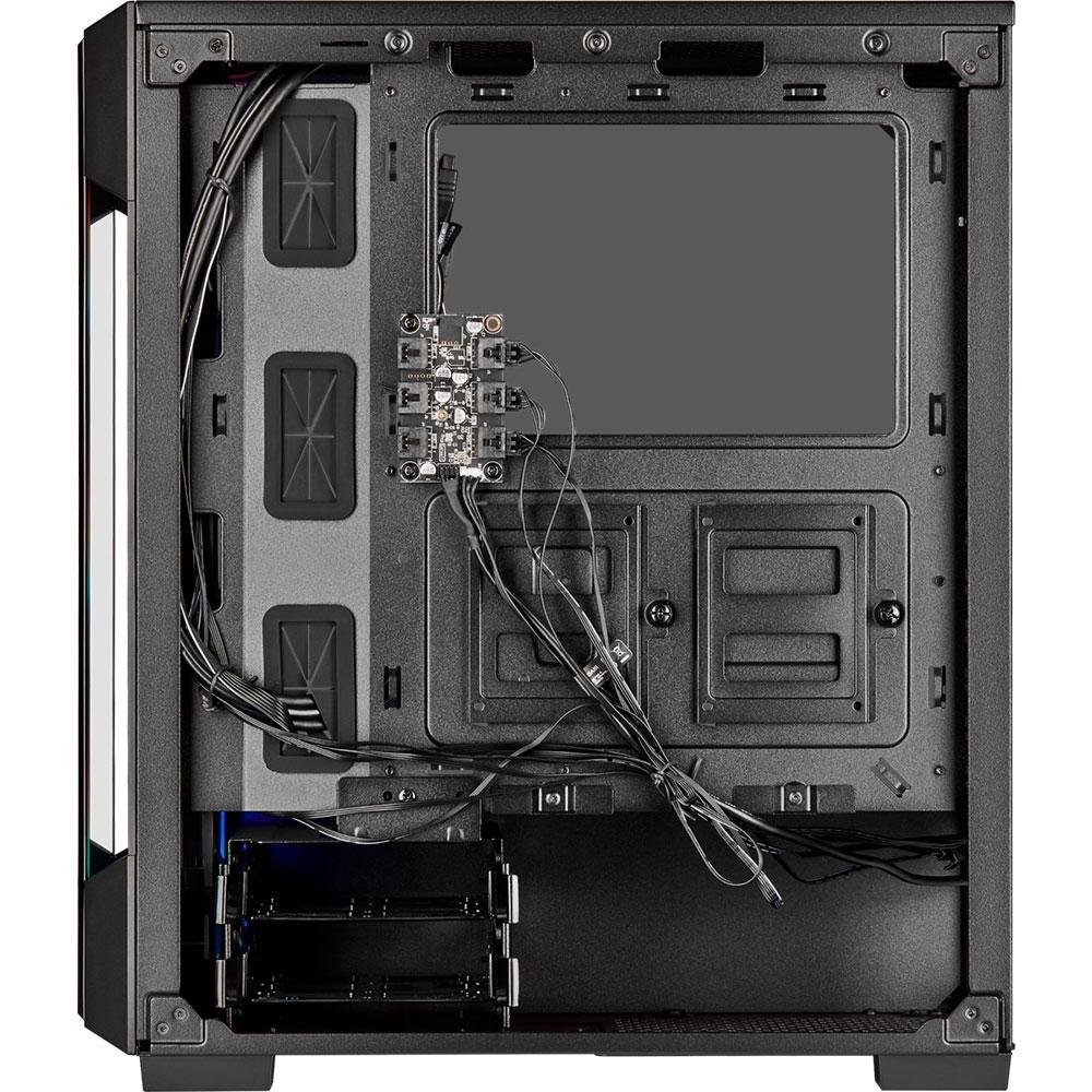 Imagem 6 de 8 do produto Gabinete Gamer Corsair ICUE 220T TG, RGB, Mid-Tower, ATX, Lateral e Frontal em Vidro Temperado, Com FAN, Preto - CC-9011190
