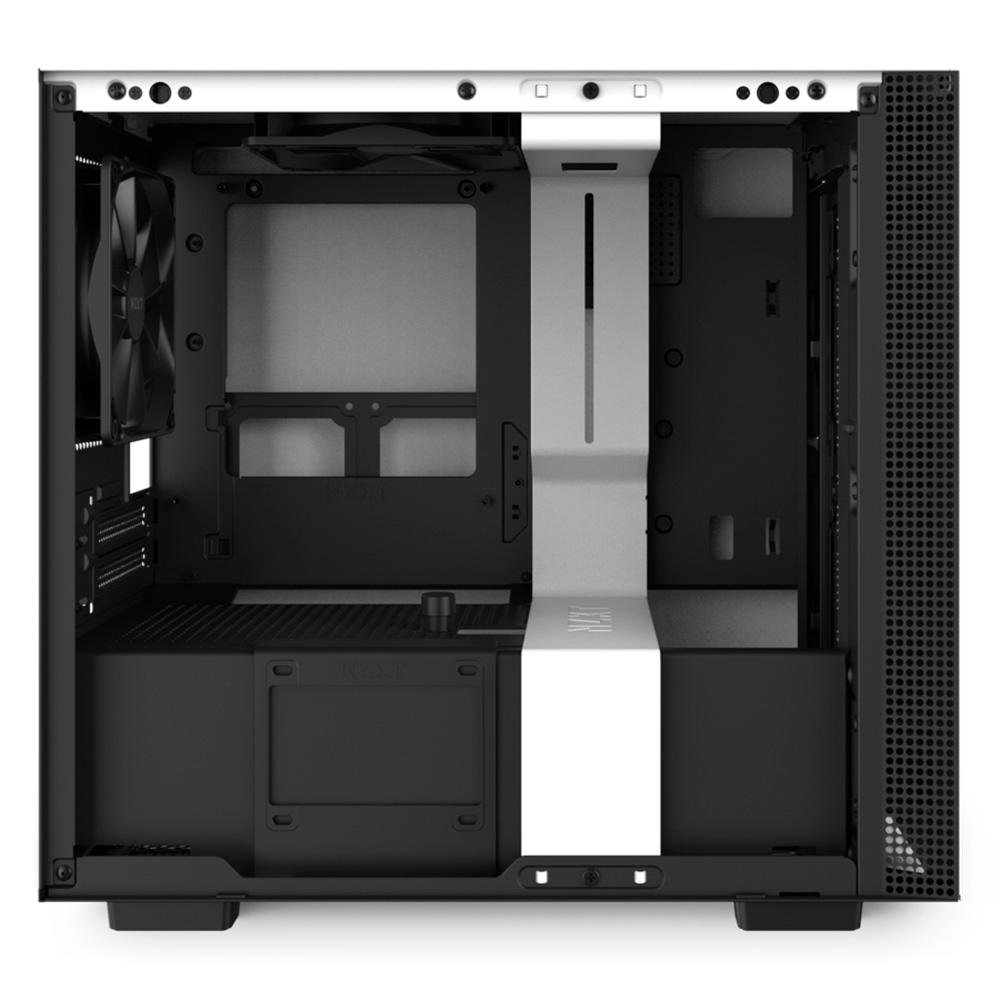 Gabinete Gamer NZXT H210i, Mid Tower, RGB, com FAN, Lateral em Vidro, Branco - CA-H210I-W1