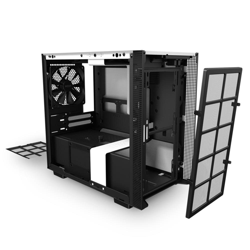 Gabinete Gamer NZXT H210i, Mid Tower, RGB, com FAN, Lateral em Vidro, Branco - CA-H210I-W1