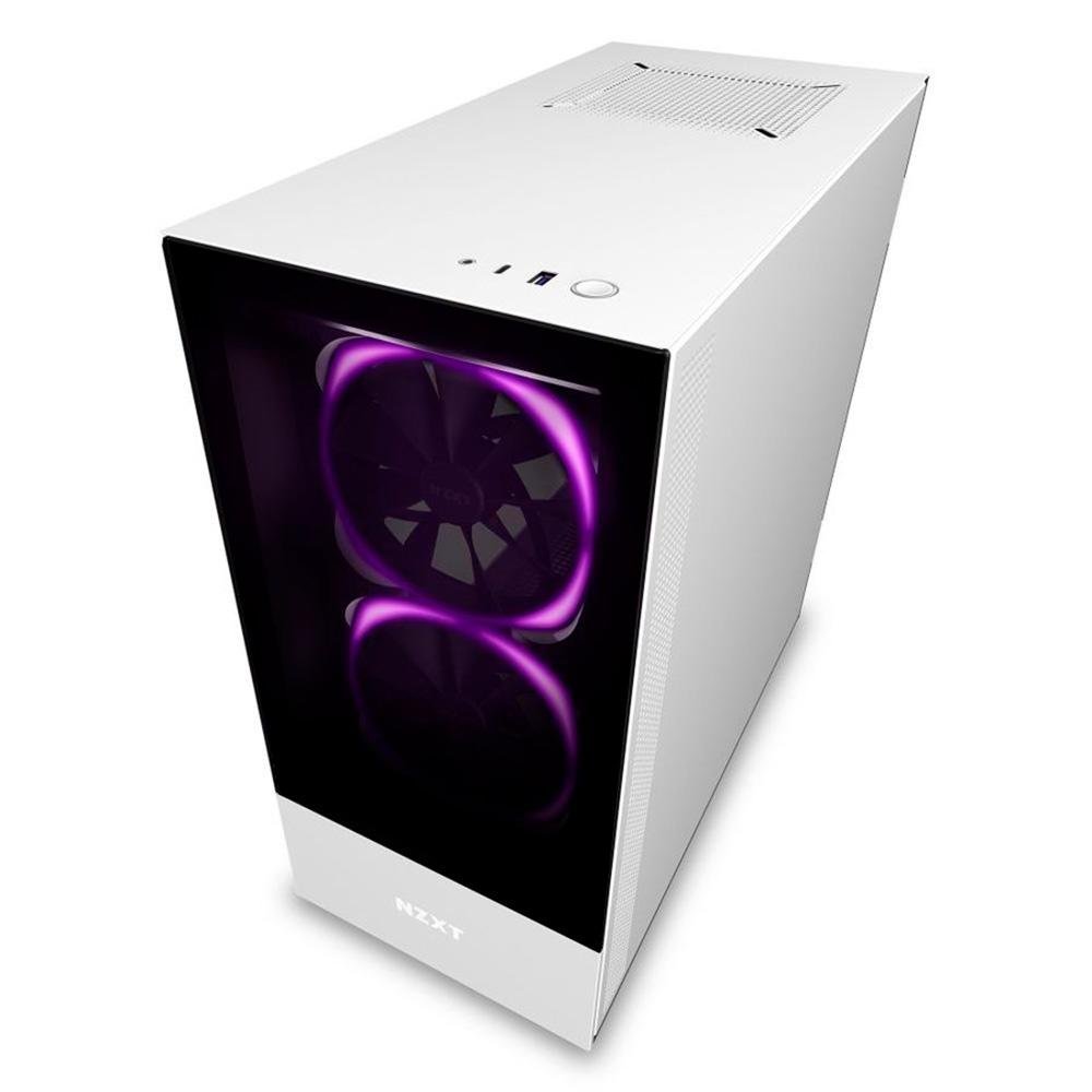 NZXT H510 Elite White RGBセット ※注意点あり　追記 gabinete-gamer-nzxt-h510-elite