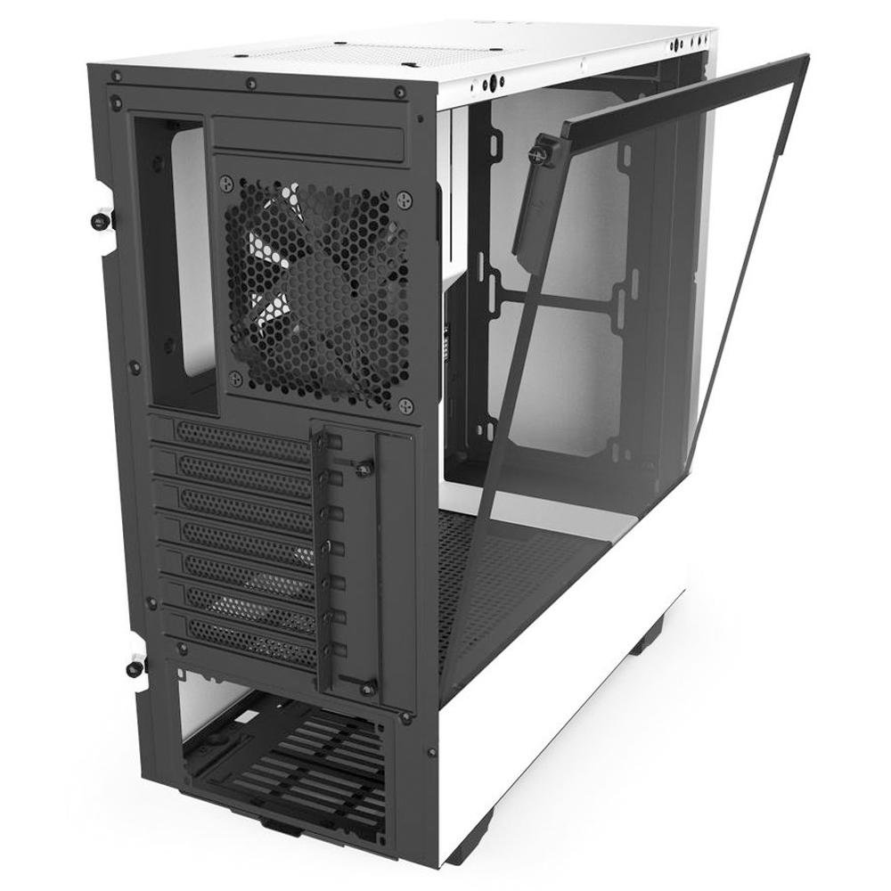 Imagem 5 de 7 do produto Gabinete Gamer NZXT H510, Mid Tower, com FAN, Lateral em Vidro, Branco - CA-H510B-W1