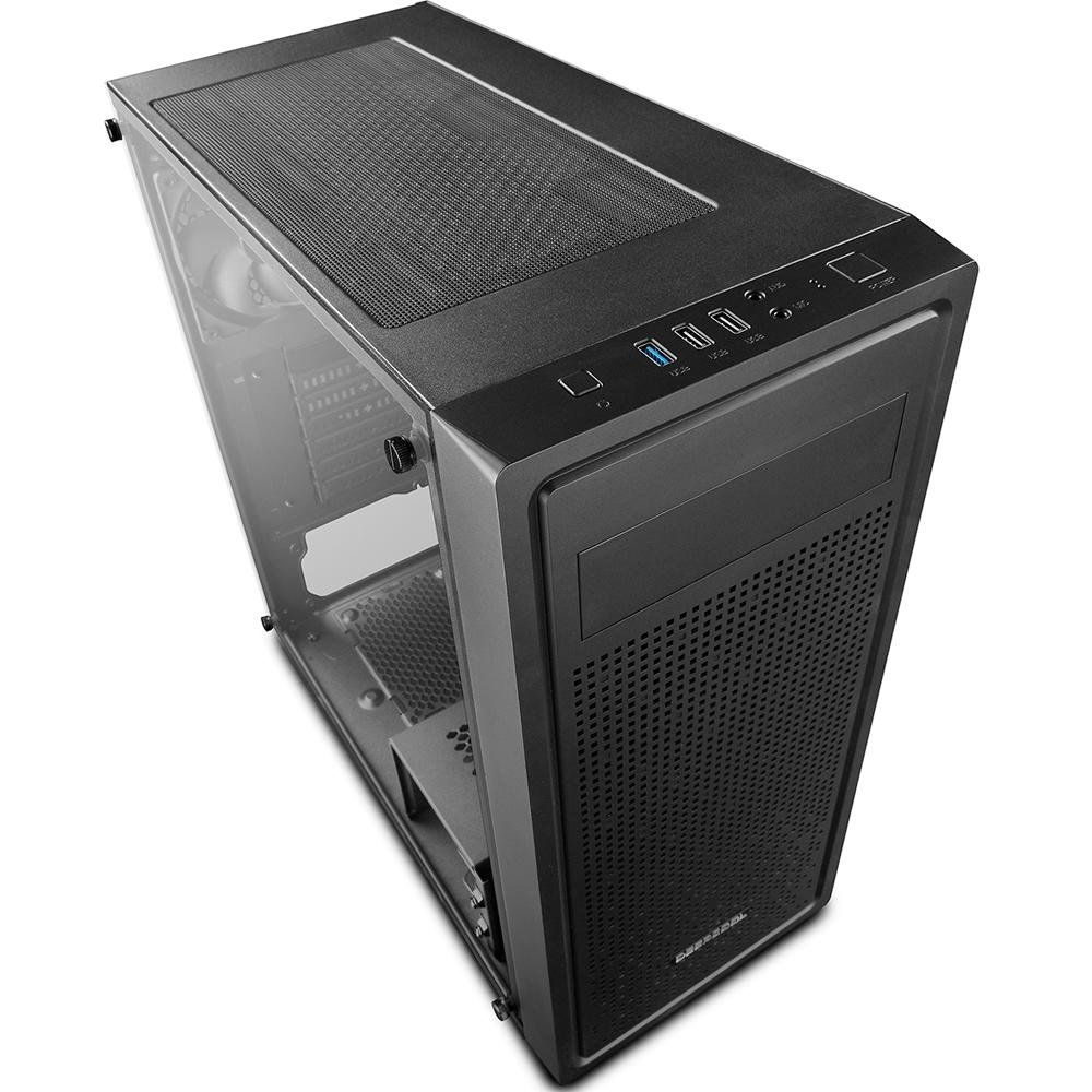 Imagem 2 de 6 do produto Gabinete Gamer Deepcool E-Shield, Mid Tower, com FAN, Lateral em Vidro - DP-ATX-E-SHIELD
