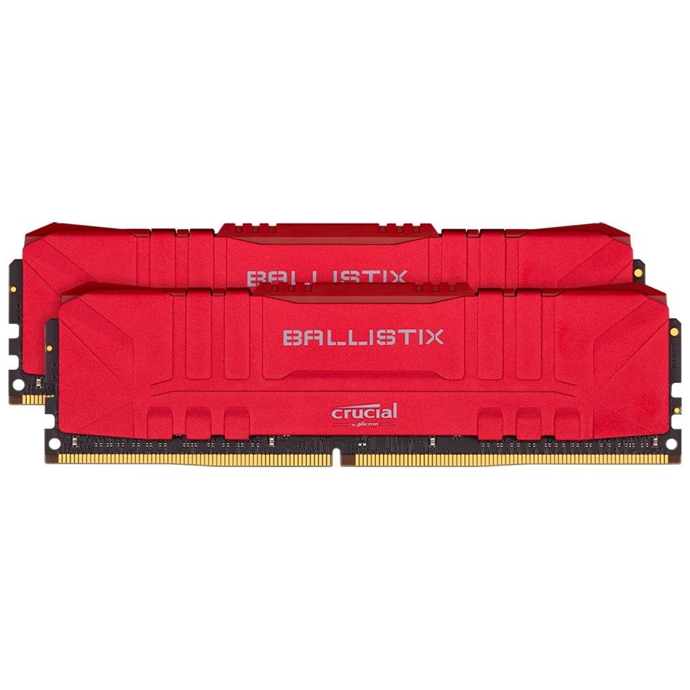 Memória Crucial Ballistix Sport LT, 32GB (2X16GB), 3200MHz, DDR4, CL16, Vermelho - BL2K16G32C16U4R