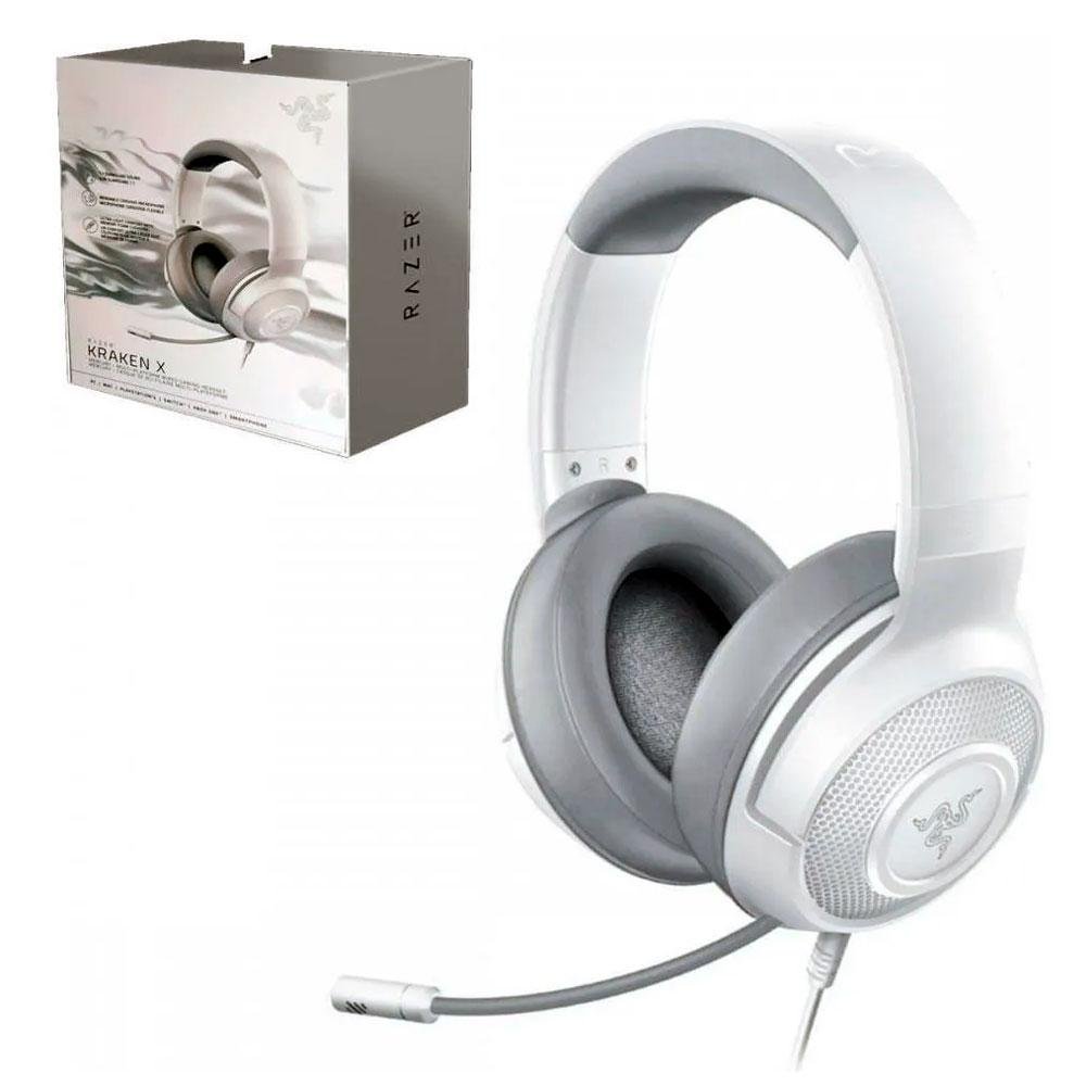 Headset Gamer Razer Kraken X, P2, White | KaBuM!