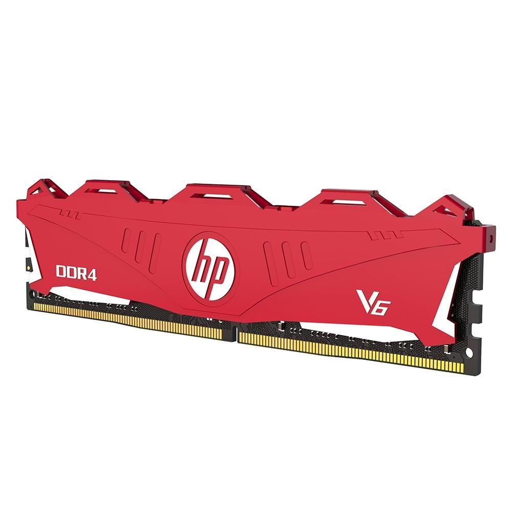 Memória HP V6, 8GB, 2666Mhz, DDR4, CL18, Vermelho - 7EH61AA#ABM Memória HP V6, 8GB, 2666Mhz, DDR4, CL18, Vermelho - 7EH61AA#ABM