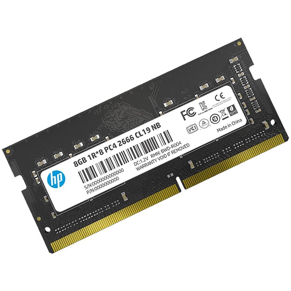Memória Para Notebook HP S1, 8GB, 2666MHz, DDR4, CL19 - 7EH98AA#ABM Memória Para Notebook HP S1, 8GB, 2666MHz, DDR4, CL19 - 7EH98AA#ABM