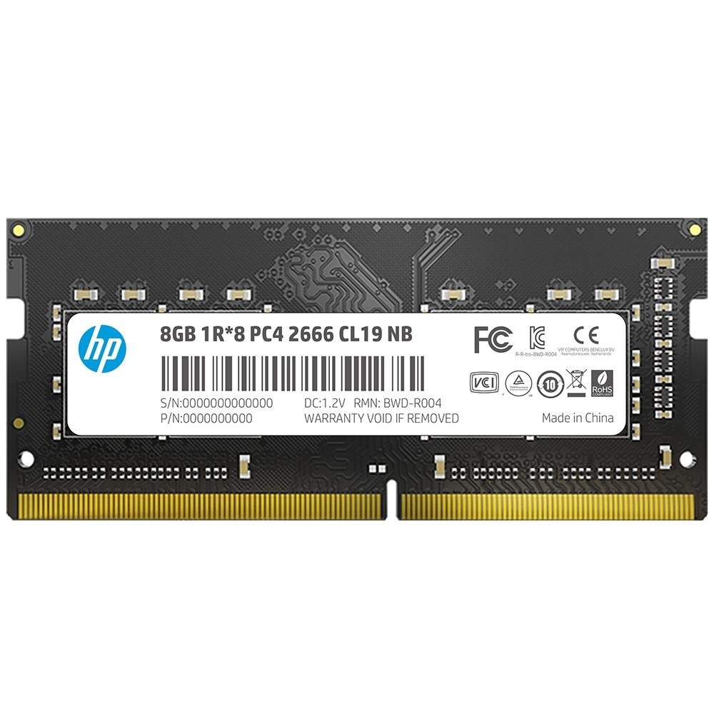 Memória Para Notebook HP S1, 8GB, 2666MHz, DDR4, CL19 - 7EH98AA#ABM Memória Para Notebook HP S1, 8GB, 2666MHz, DDR4, CL19 - 7EH98AA#ABM