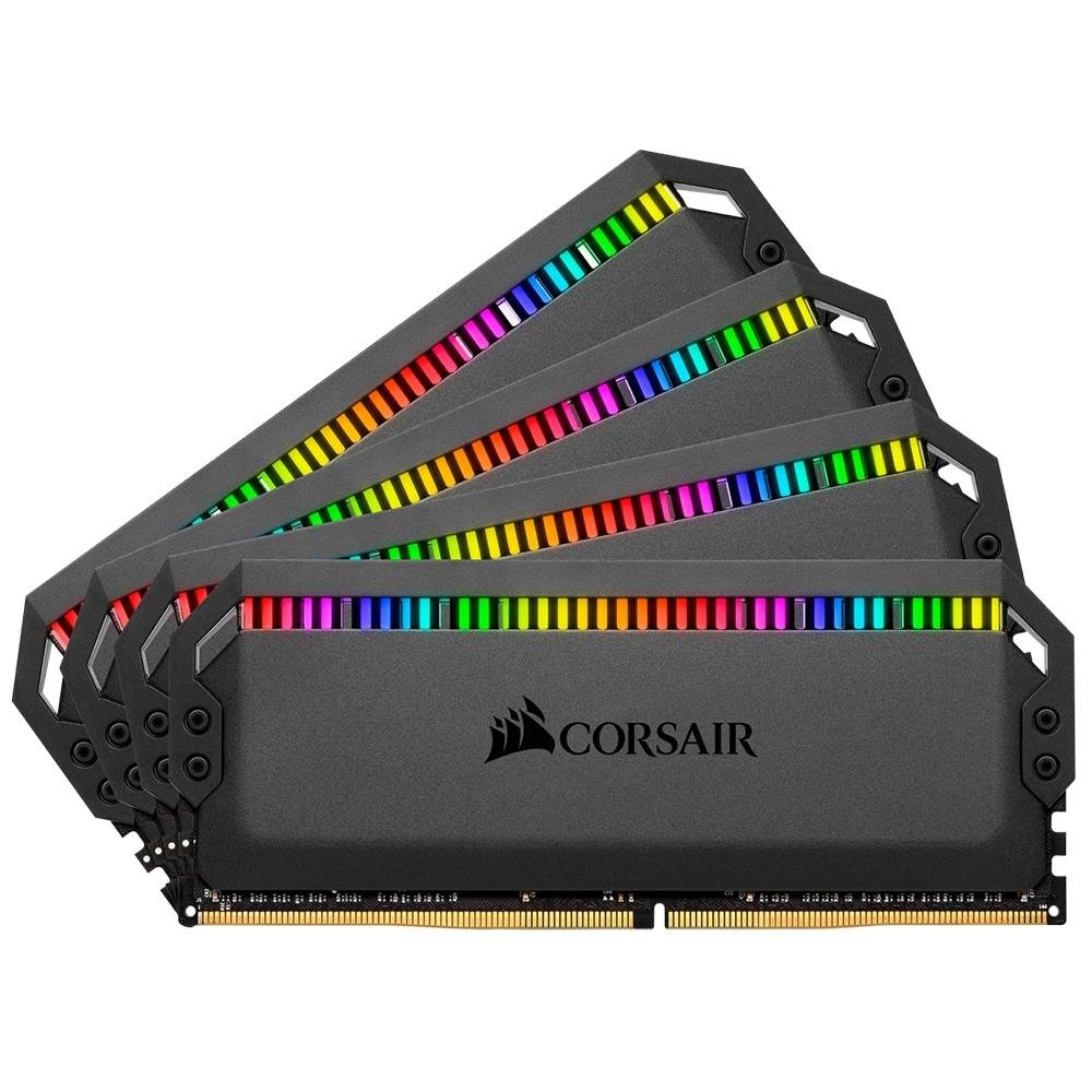 Memória Corsair Dominator RGB, 32GB (4x8GB) 3200MHz, DDR4, C16