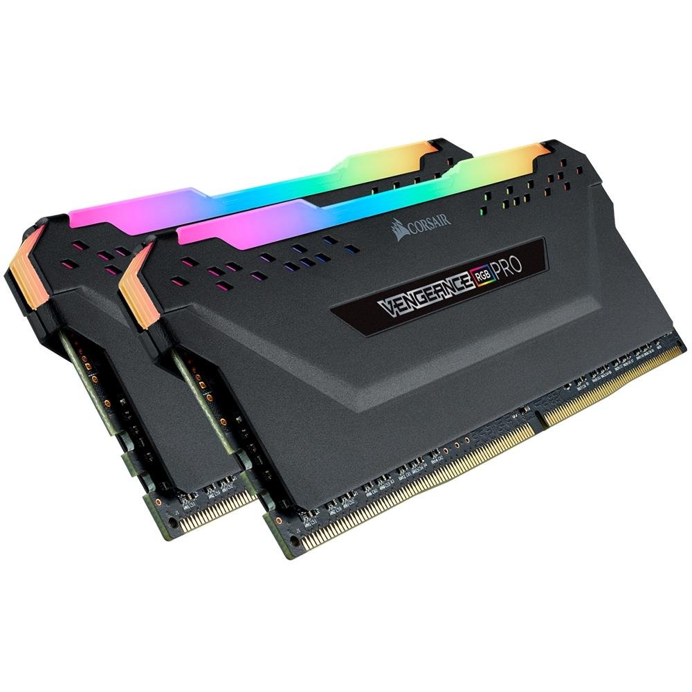 Memória RAM Corsair Vengeance RGB Pro, 32GB (2x16GB), 3600MHz, DDR4, CL18, Preto - CMW32GX4M2D3600C18 Memória RAM Corsair Vengeance RGB Pro, 32GB (2x16GB), 3600MHz, DDR4, CL18, Preto - CMW32GX4M2D3600C18