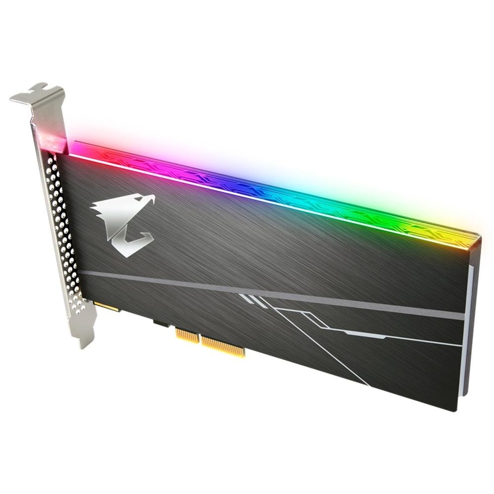 Imagem 3 de 7 do produto SSD Aorus RGB AIC, 1TB, PCIe, NVMe, Leituras: 3480Mb/s e Gravações: 3080Mb/s - GP-ASACNE2100TTTDR