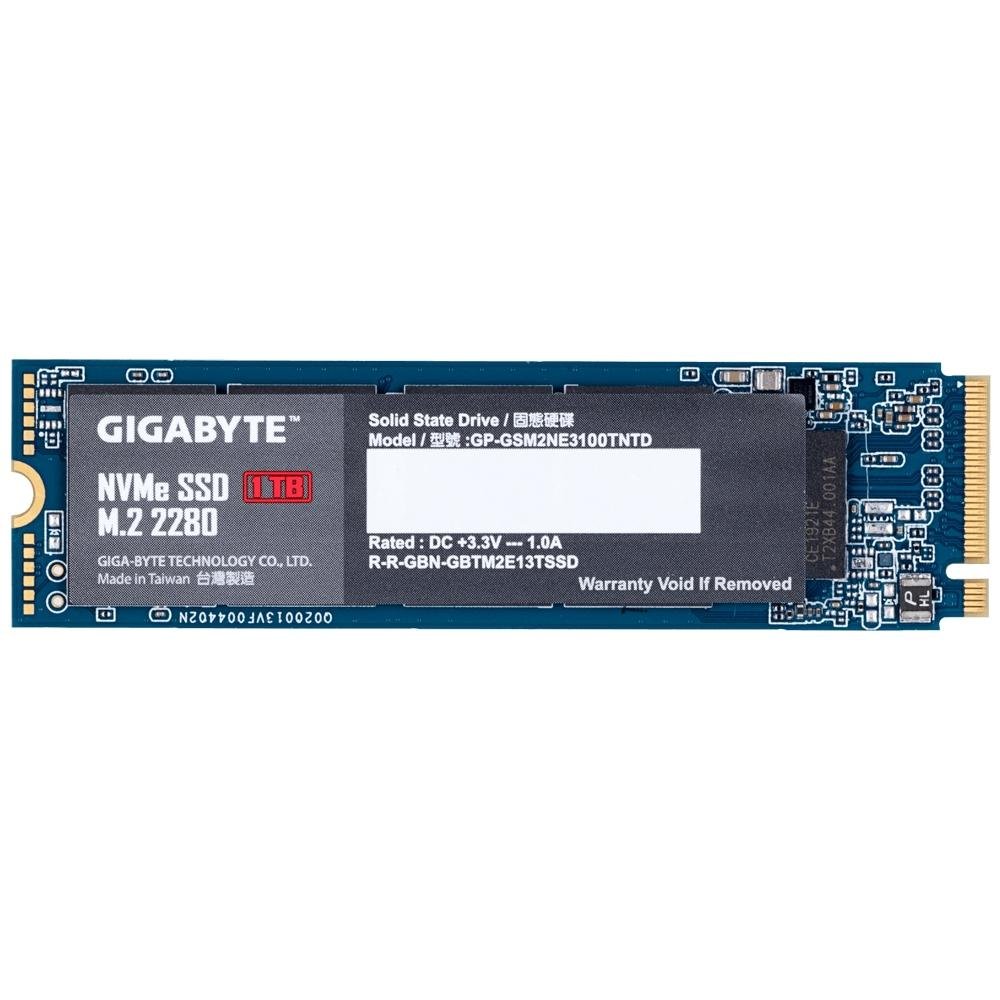 SSD Gigabyte, 1TB, M.2, PCIe, NVMe, Leitura: 2500MB/s e Gravação: 2100MB/s, Preto - GP-GSM2NE3100TNTD SSD Gigabyte, 1TB, M.2, PCIe, NVMe, Leitura: 2500MB/s e Gravação: 2100MB/s, Preto - GP-GSM2NE3100TNTD