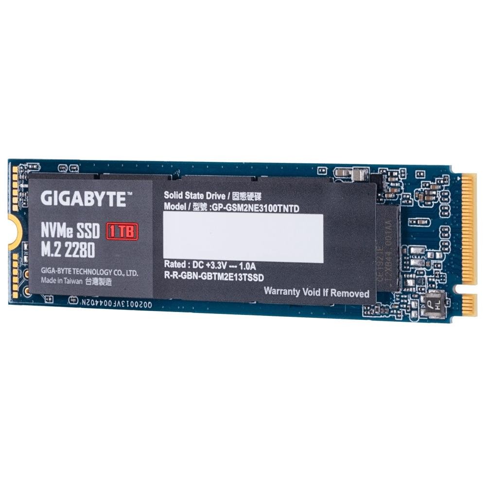 SSD Gigabyte, 1TB, M.2, PCIe, NVMe, Leitura: 2500MB/s e Gravação: 2100MB/s, Preto - GP-GSM2NE3100TNTD SSD Gigabyte, 1TB, M.2, PCIe, NVMe, Leitura: 2500MB/s e Gravação: 2100MB/s, Preto - GP-GSM2NE3100TNTD