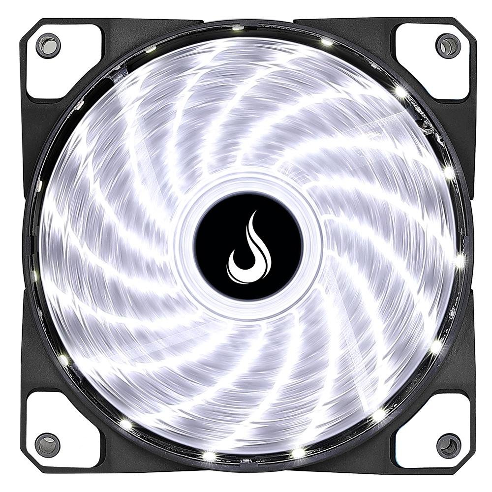 Ventoinha Rise Mode Wind W1, 120mm, LED Branco, Preto - RM-WN-01-BW Ventoinha Rise Mode Wind W1, 120mm, LED Branco, Preto - RM-WN-01-BW