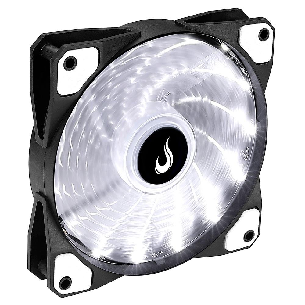 Ventoinha Rise Mode Wind W1, 120mm, LED Branco, Preto - RM-WN-01-BW Ventoinha Rise Mode Wind W1, 120mm, LED Branco, Preto - RM-WN-01-BW