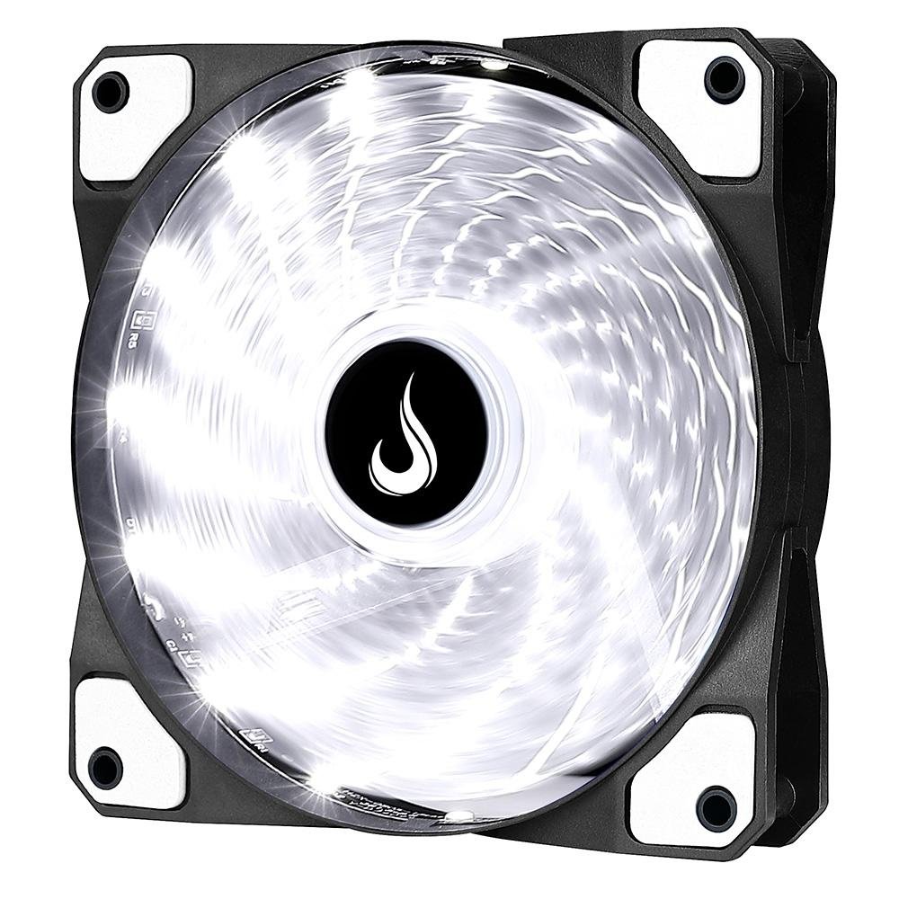 Ventoinha Rise Mode Wind W1, 120mm, LED Branco, Preto - RM-WN-01-BW Ventoinha Rise Mode Wind W1, 120mm, LED Branco, Preto - RM-WN-01-BW