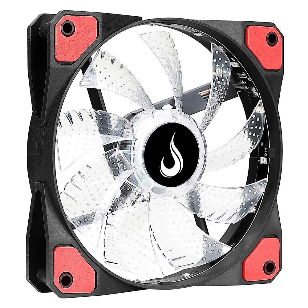 Ventoinha Rise Mode Wind W1, 120mm, LED Vermelho, Preto - RM-WN-01-BR - view 6