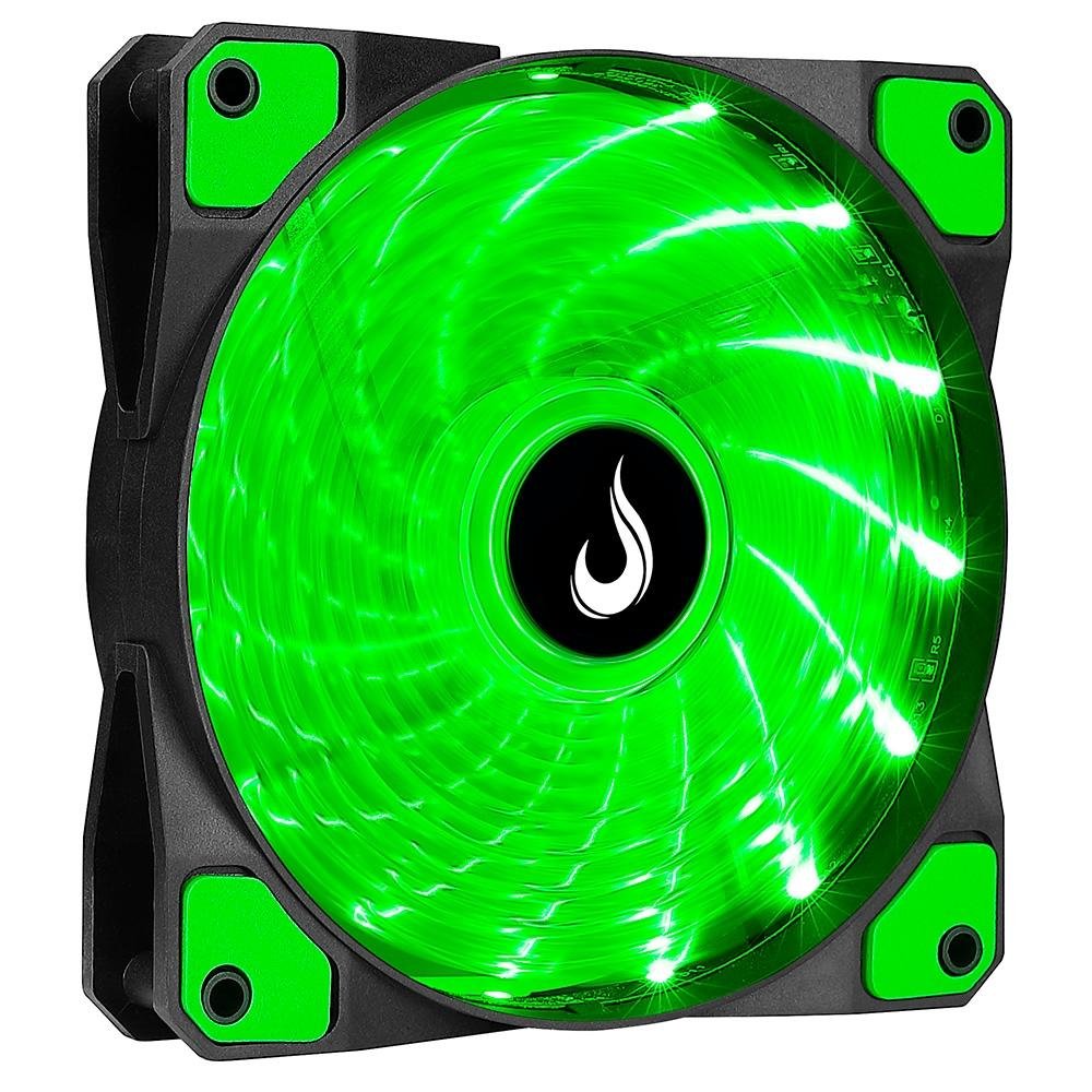 Cooler FAN Rise Mode Wind W1, 120mm, LED Verde RMWN01BG KaBuM!