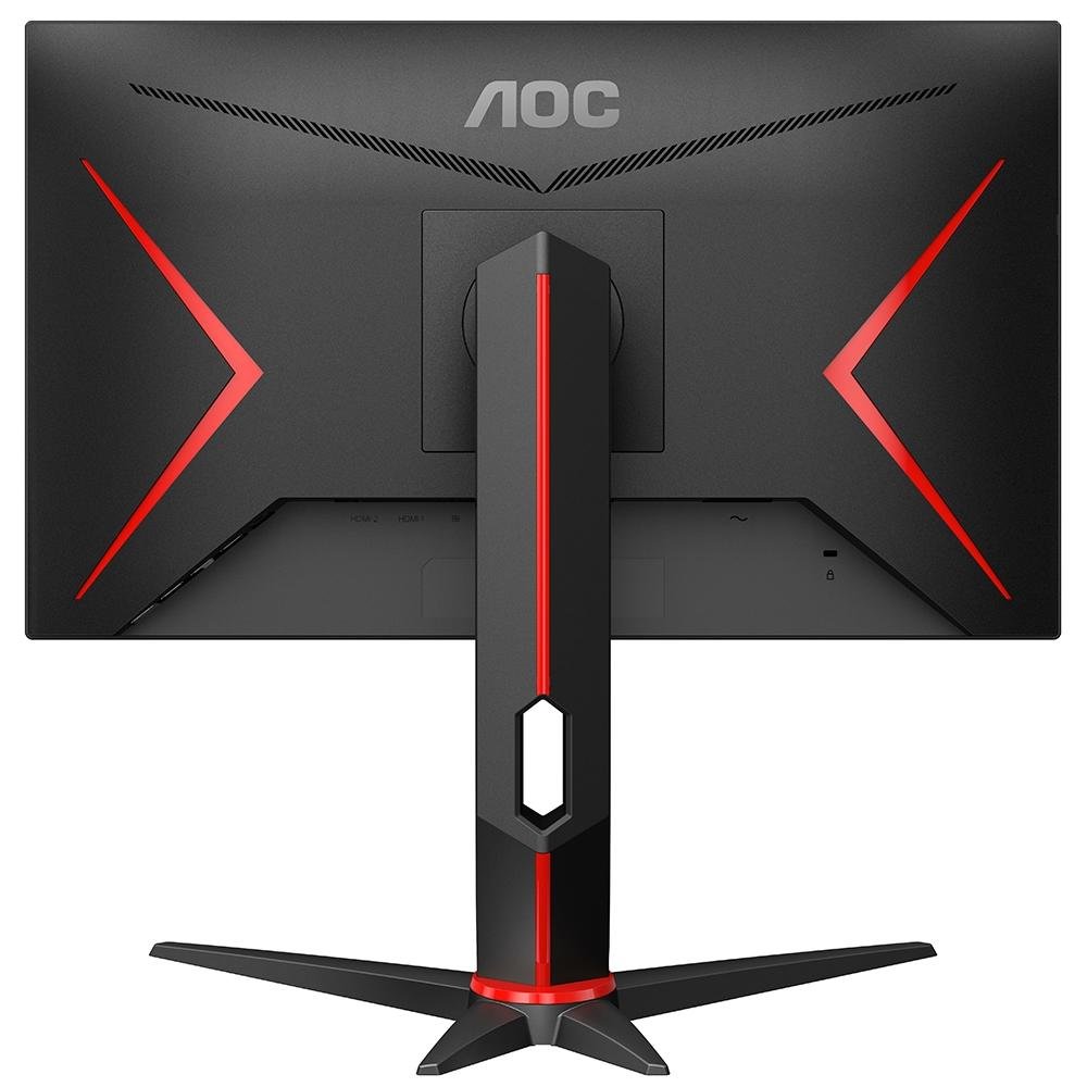 Imagem 10 de 10 do produto Monitor Gamer AOC Hero 23,8" Full HD, Wide, 144 Hz, 1ms, FreeSync, HDMI e DP, IPS, Ajuste de Altura, Preto - 24G2/BK