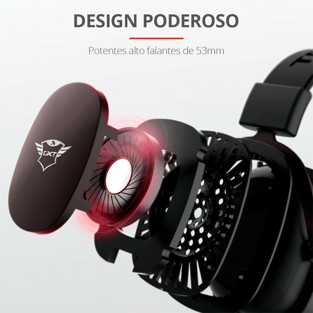 Imagem 9 de 15 do produto Headset Gamer Trust GXT 414 Zamak Premium, Drivers 53mm, P3, PC, Xbox One, PS4, Nintendo Switch, PS5, Xbox Series X, Preto - 23310