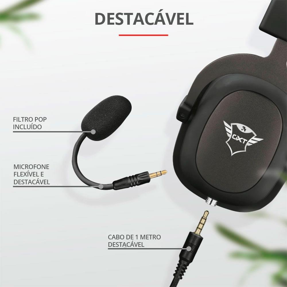 Headset Gamer Trust GXT 414 Zamak Premium | KaBuM!