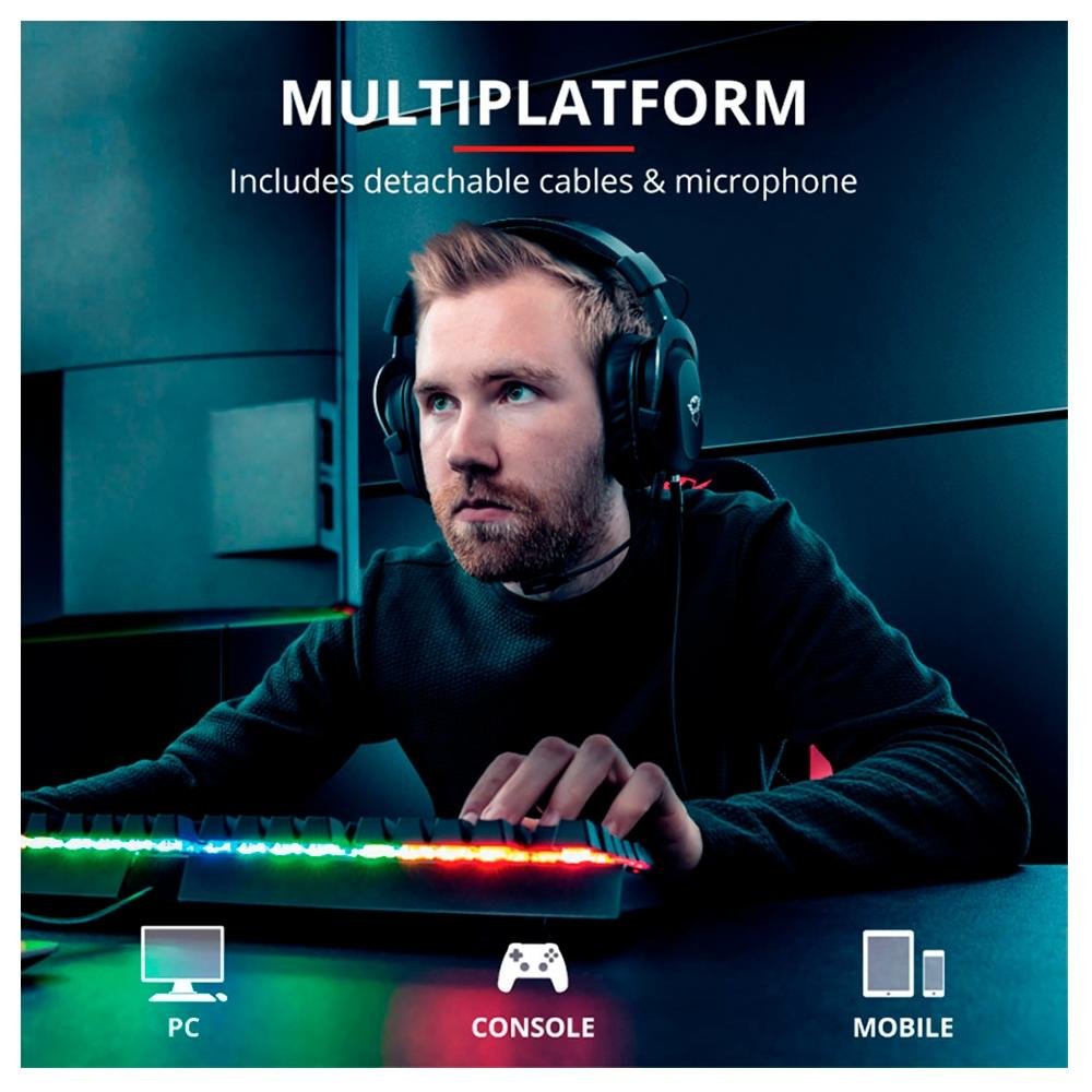 Imagem 11 de 15 do produto Headset Gamer Trust GXT 414 Zamak Premium, Drivers 53mm, P3, PC, Xbox One, PS4, Nintendo Switch, PS5, Xbox Series X, Preto - 23310