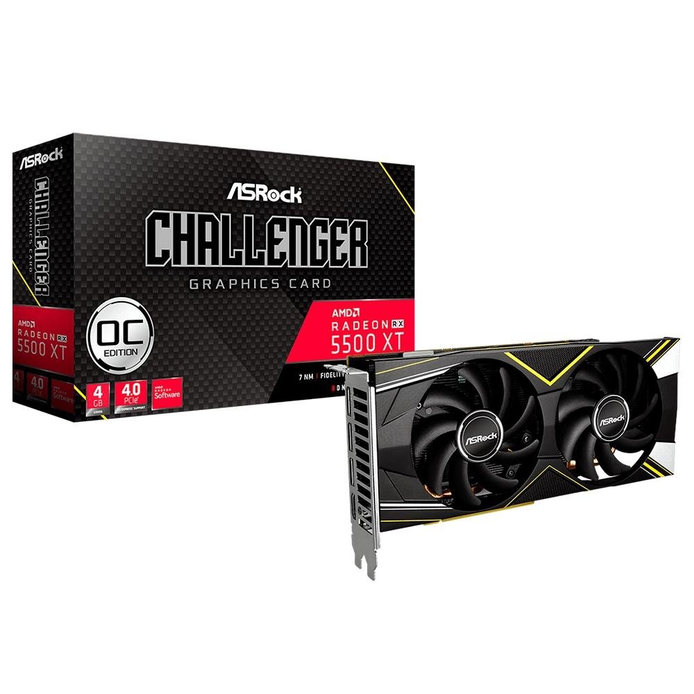 Placa de Vídeo ASRock AMD Radeon RX 5500 XT Challenger D 4G OC