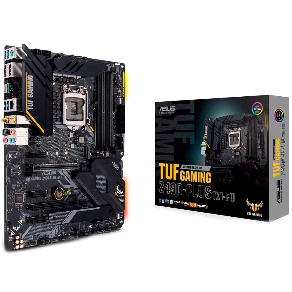 Placa Mãe Asus TUF Gaming Z490-Plus Wi-Fi, Intel LGA 1200, ATX